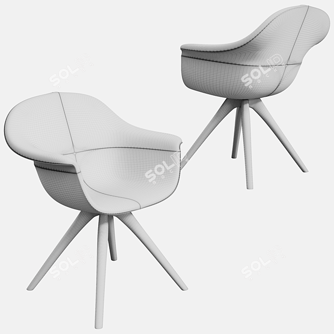 Sleek Contemporary Chair: Modern Style, Comfortable Seating 3D model image 2