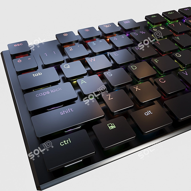 Keychron K1 Mechanical Keyboard: Compact and Ergonomic 3D model image 1