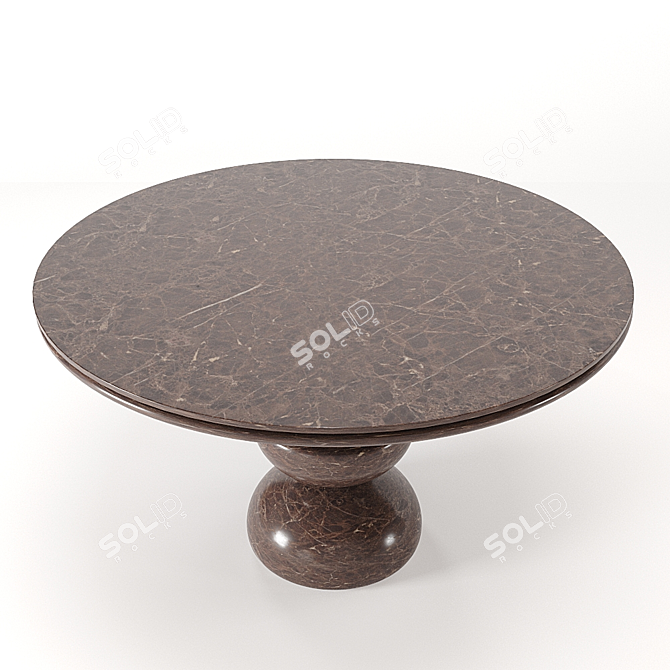 Elegant Marble Dining Table 3D model image 4