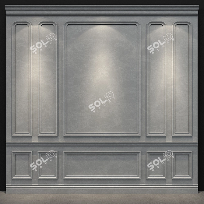 Elegant Wall Panel 091 3D model image 1