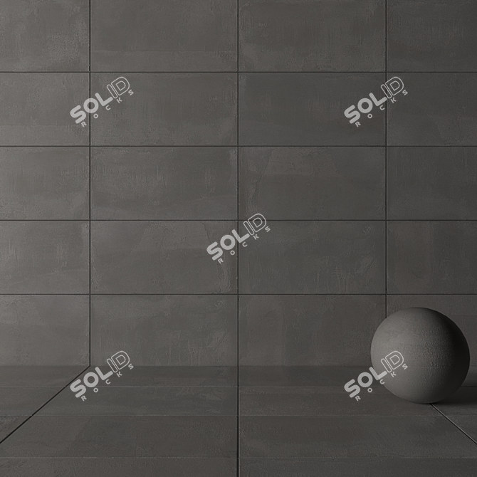 Concrea Gray Concrete Wall Tiles: Modern, Stylish, and Easy to Install 3D model image 4