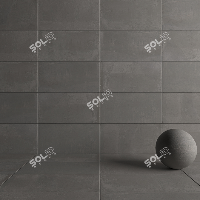 Concrea Gray Concrete Wall Tiles: Modern, Stylish, and Easy to Install 3D model image 5