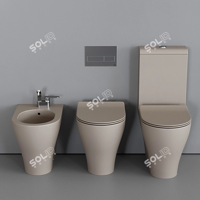 Ceramica Flaminia App WC - Stylish Close-Coupled Ceramic Toilet 3D model image 3