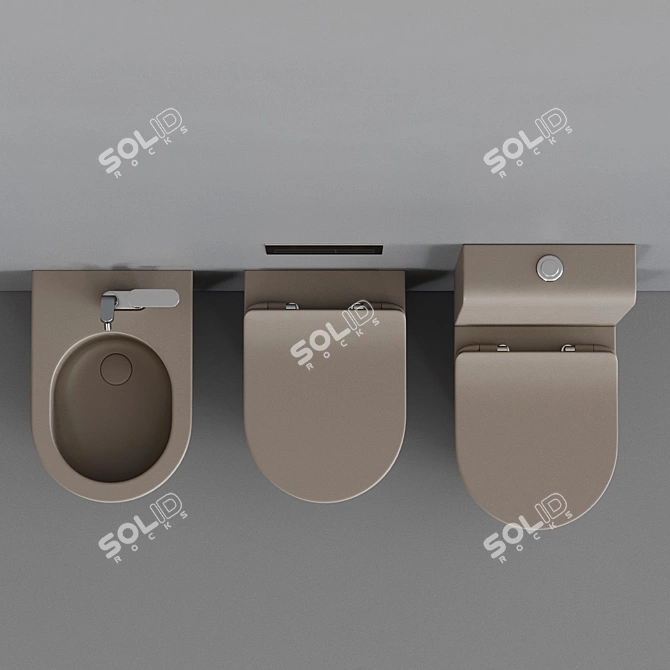 Ceramica Flaminia App WC - Stylish Close-Coupled Ceramic Toilet 3D model image 4