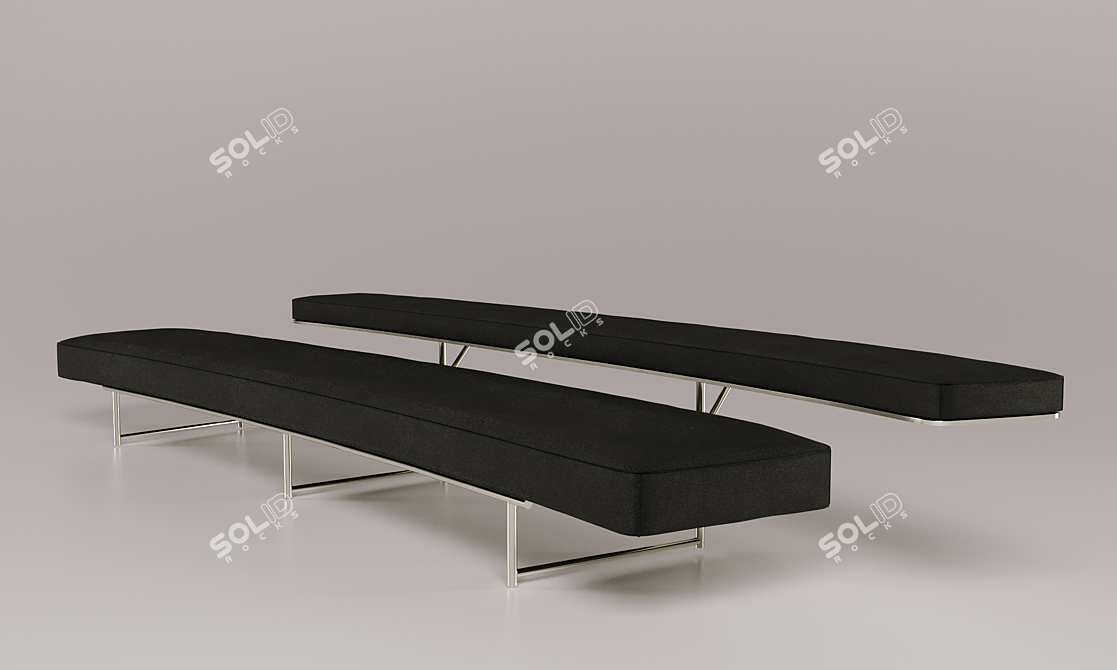 Elegant ClassiCon Eileen Gray Bench 3D model image 2