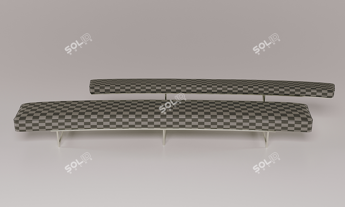 Elegant ClassiCon Eileen Gray Bench 3D model image 4