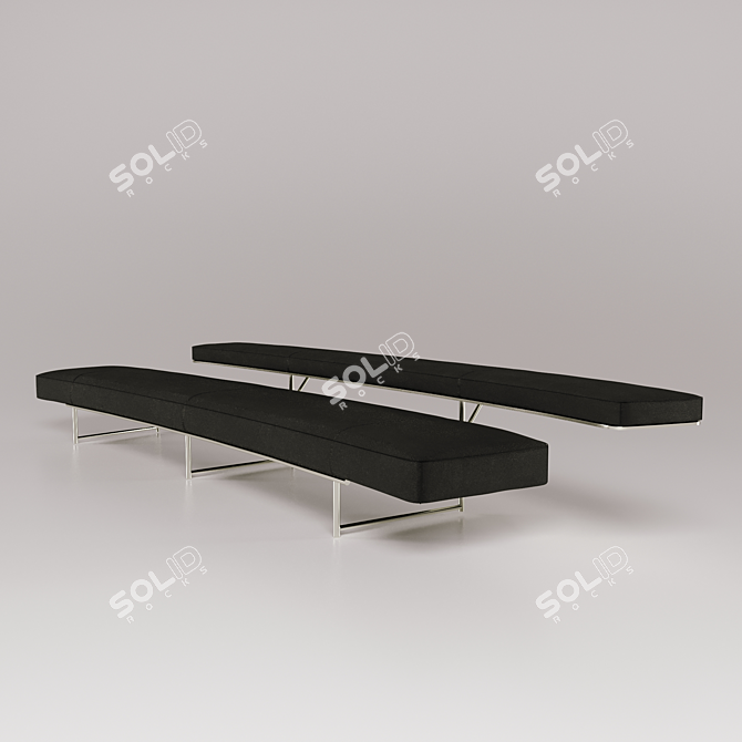 Elegant ClassiCon Eileen Gray Bench 3D model image 8