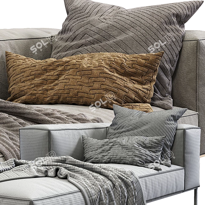 Livingdivani Ile Club Sofa: Modern Elegance 3D model image 5