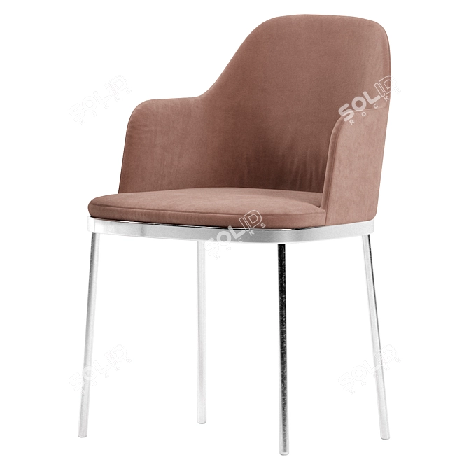 Product Description (Translated from Russian): Size 520x520x820 mm

Supposed Title: Moroso Precious Chair 3D model image 1