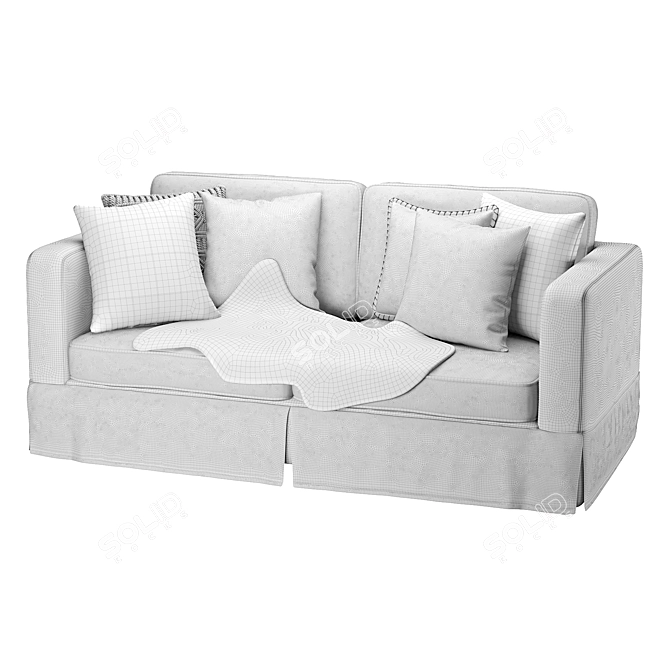 Modern Fabric Sofa: V-Ray/Corona, Realistic Design 3D model image 10