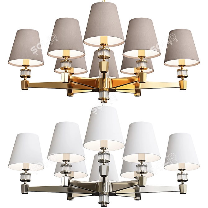 MW-Light DelRey 8 - Elegant Ceiling Chandelier 3D model image 1