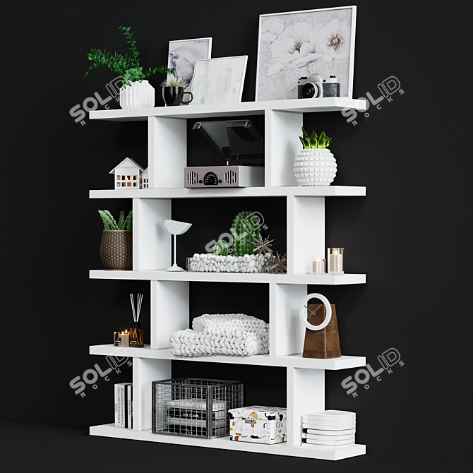 Contemporary Decorative Shelving 3D model image 3