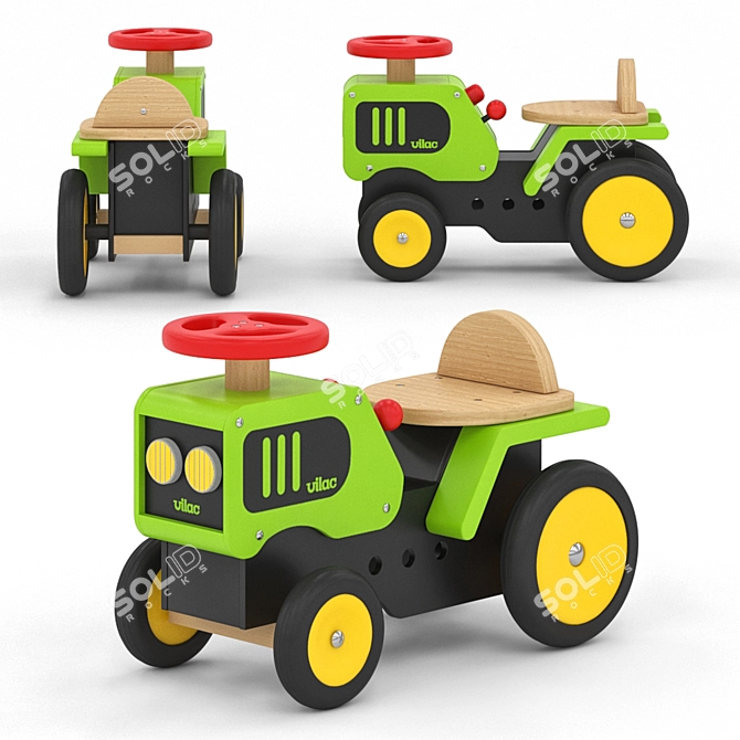 Fun Farm Ride-on Tractor 3D model image 1