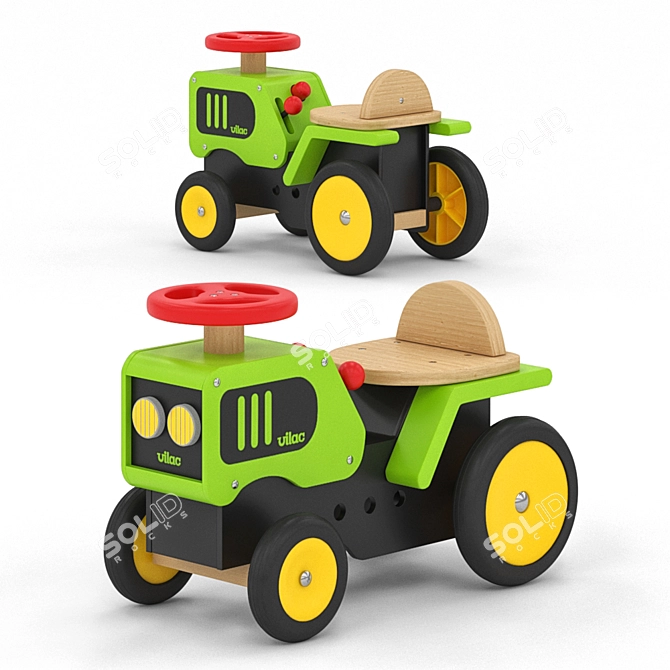 Fun Farm Ride-on Tractor 3D model image 4