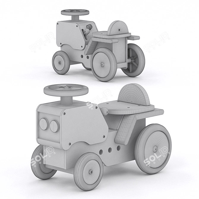 Fun Farm Ride-on Tractor 3D model image 5