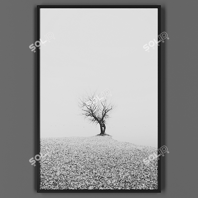 Black Framed Artwork: Picture Frame 00042-20 3D model image 1