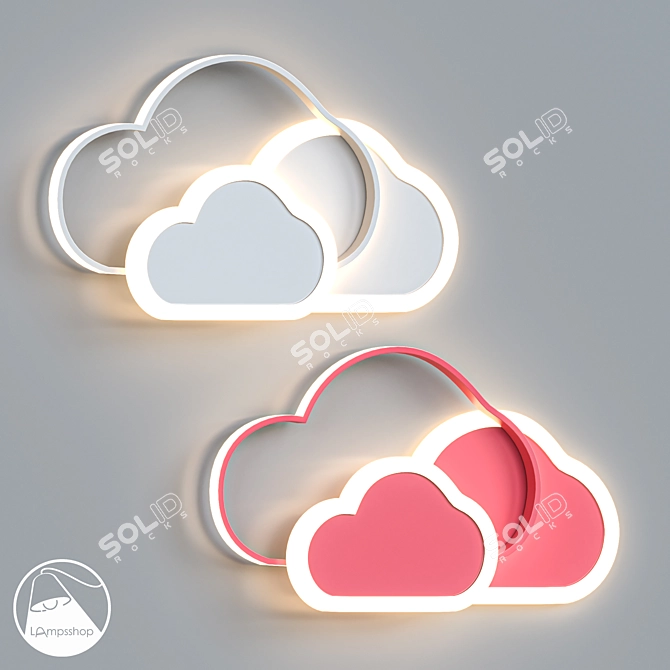 Clouds Chandelier - Elegant & Stylish 3D model image 1