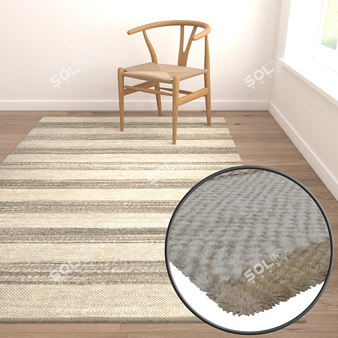 Versatile Carpets Set: High-Quality Textures, Various Render Options 3D model image 5