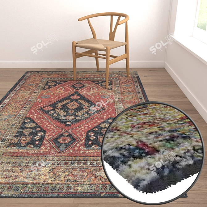 Luxury Carpet Set: High-Quality Textures 3D model image 5