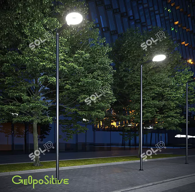 Title: Sleek and Durable B5 OM Street Lamp 3D model image 2