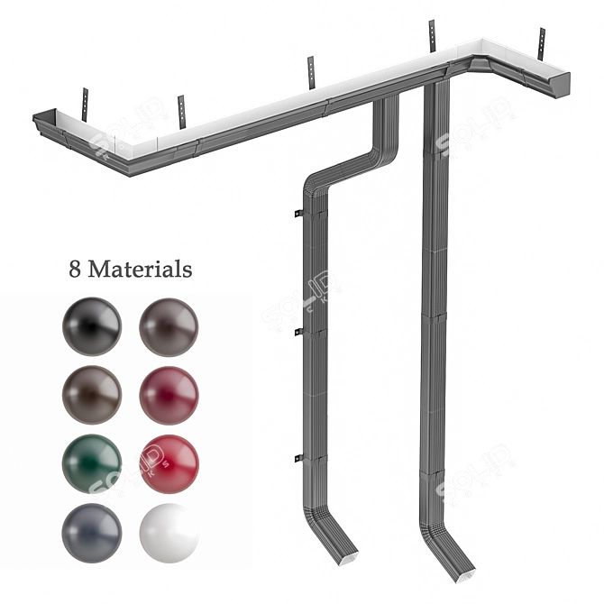 RainPro Gutter System 3D model image 1