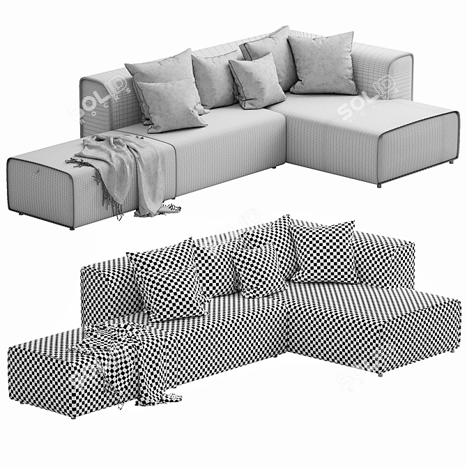 Elegant KARE Infinity Furniture Set 3D model image 4