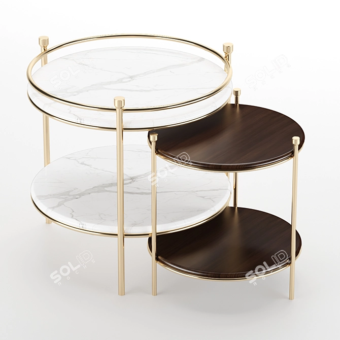 Elegant Erni Side Table 3D model image 2