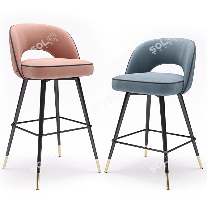 Elegance meets functionality: Eichholtz Cliff Bar Stool 3D model image 3