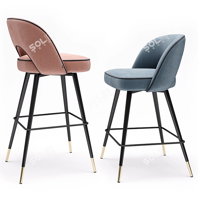 Elegance meets functionality: Eichholtz Cliff Bar Stool 3D model image 4