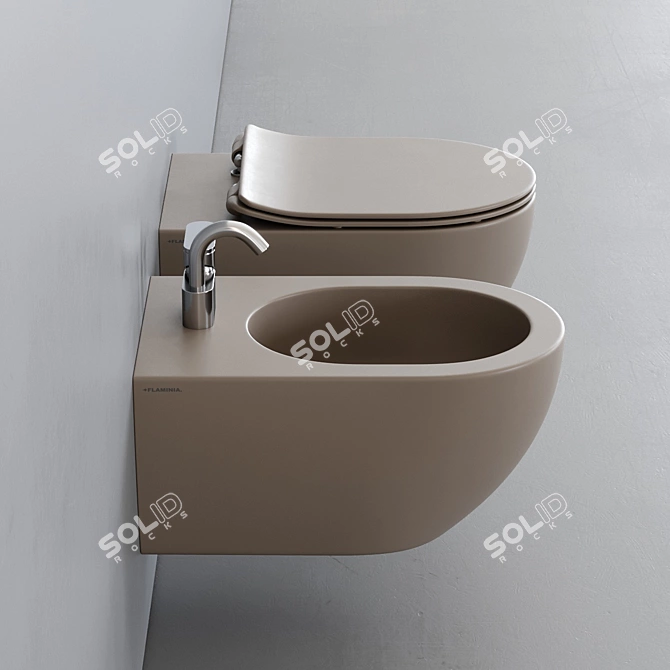 App Wall-Hung WC & Bidet 3D model image 2