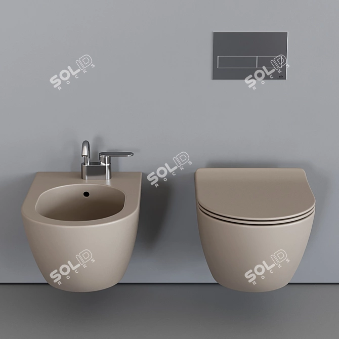 App Wall-Hung WC & Bidet 3D model image 3