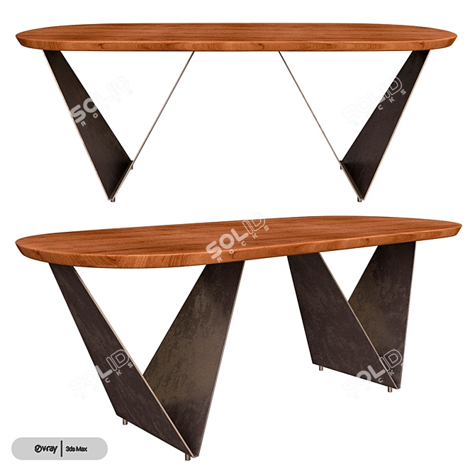 Reflex Prisma Table: Modern Elegance for Any Space 3D model image 1