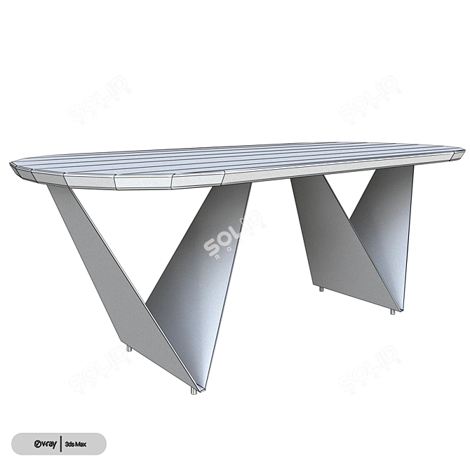 Reflex Prisma Table: Modern Elegance for Any Space 3D model image 2