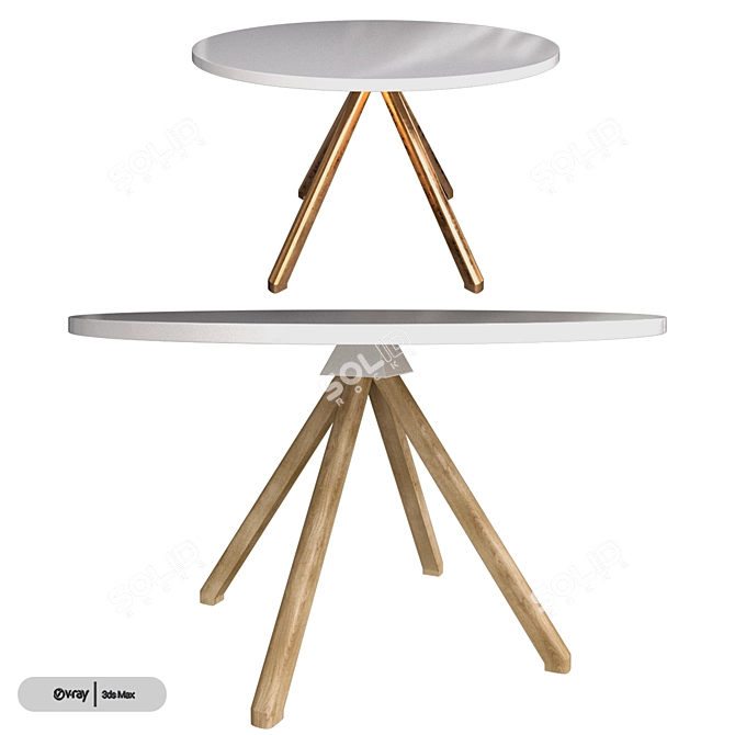 Modern Cuckoo Accent Tables 3D model image 2