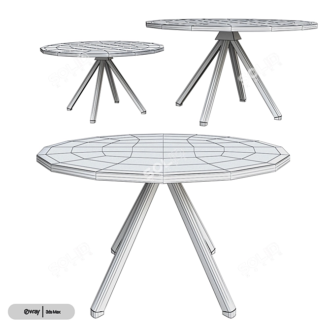 Modern Cuckoo Accent Tables 3D model image 3