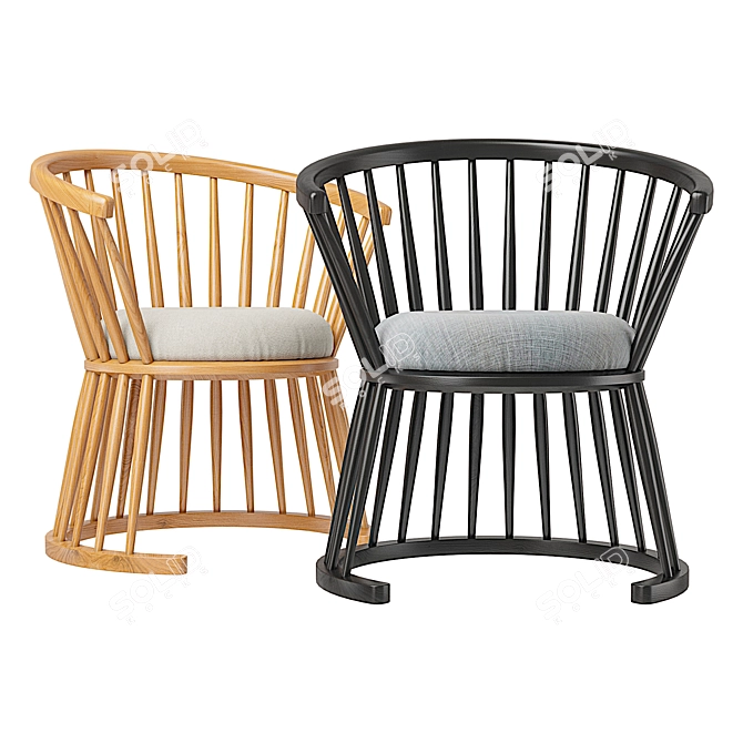 Raggi AM.PM - Designer Chairs by Emmanuel Gallina 3D model image 3