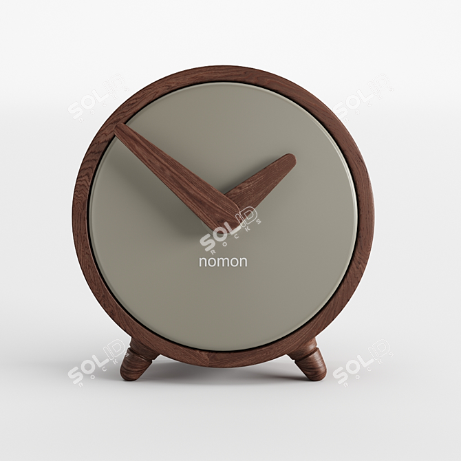 Minimalist Table Clock by Nomon 3D model image 2