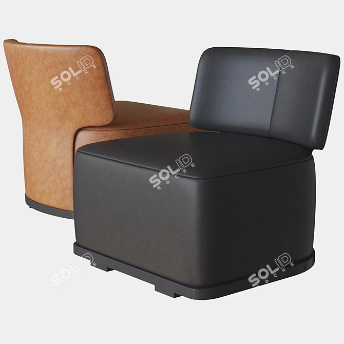 Amoenus Soft Armchair: Luxurious Comfort 3D model image 1