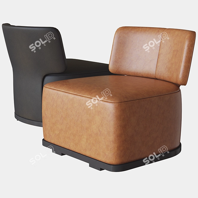 Amoenus Soft Armchair: Luxurious Comfort 3D model image 2