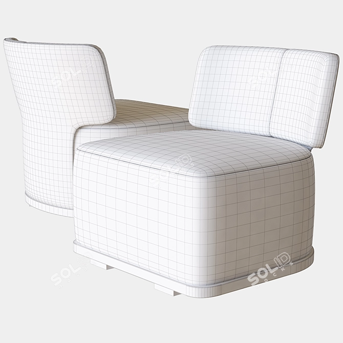 Amoenus Soft Armchair: Luxurious Comfort 3D model image 3
