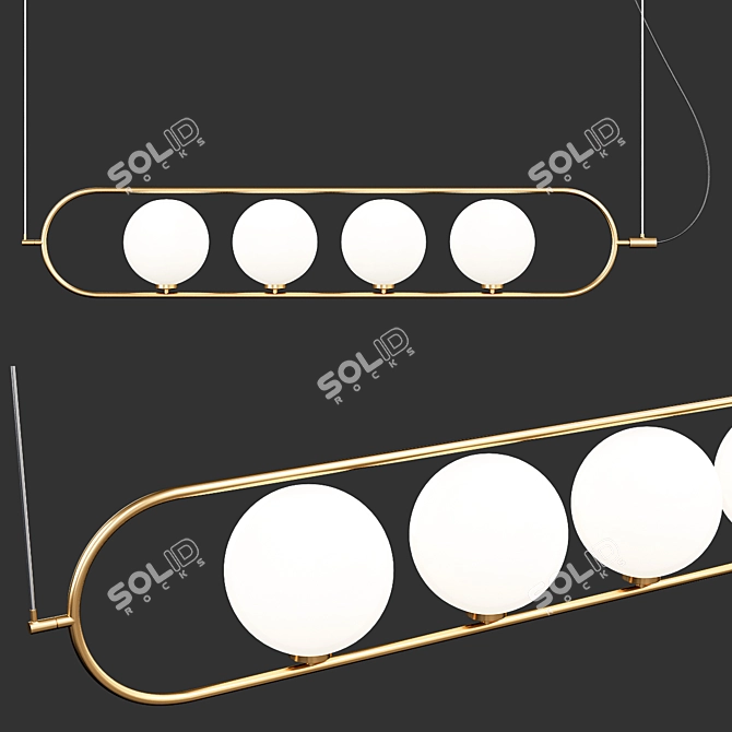 Elegant Abbacus Pendant Light 3D model image 1