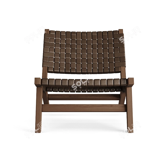 Title: Sophisticated 128 Lounge Chair by De La Espada 3D model image 2