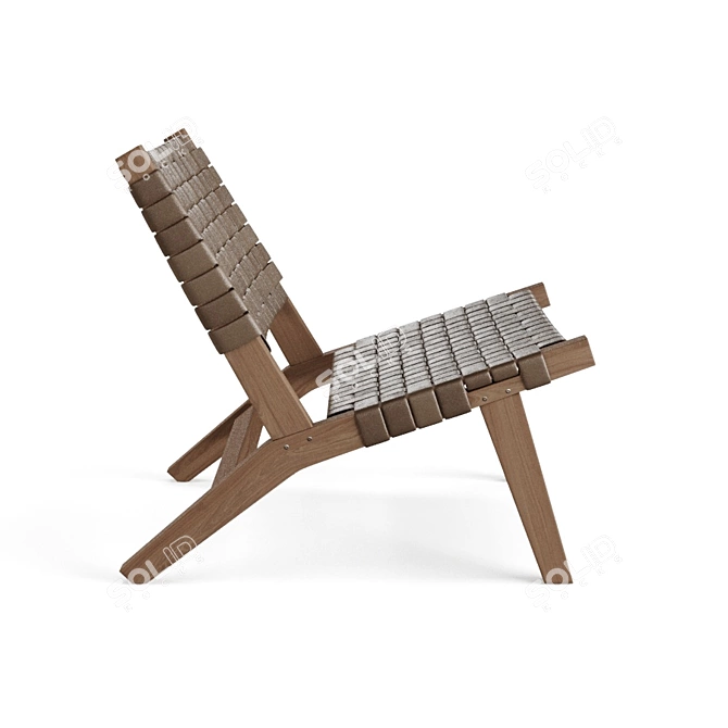 Title: Sophisticated 128 Lounge Chair by De La Espada 3D model image 4