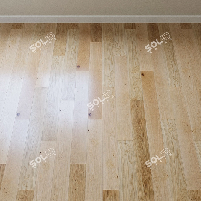 French Oak Chevron Parquet Board 3D model image 2