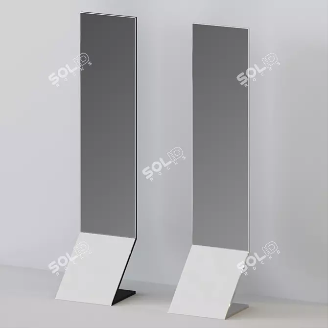 Sleek Floor Mirror: Modern Design 3D model image 1