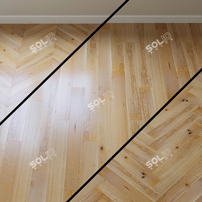 French Oak Chevron Parquet: Upofloor Upofloor 3D model image 1