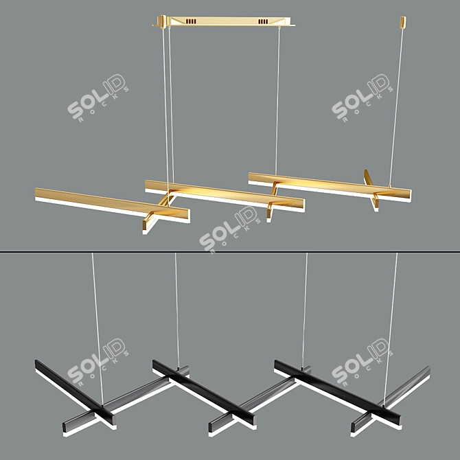 Italian Elegance: Basoni Hanging Chandelier 3D model image 1