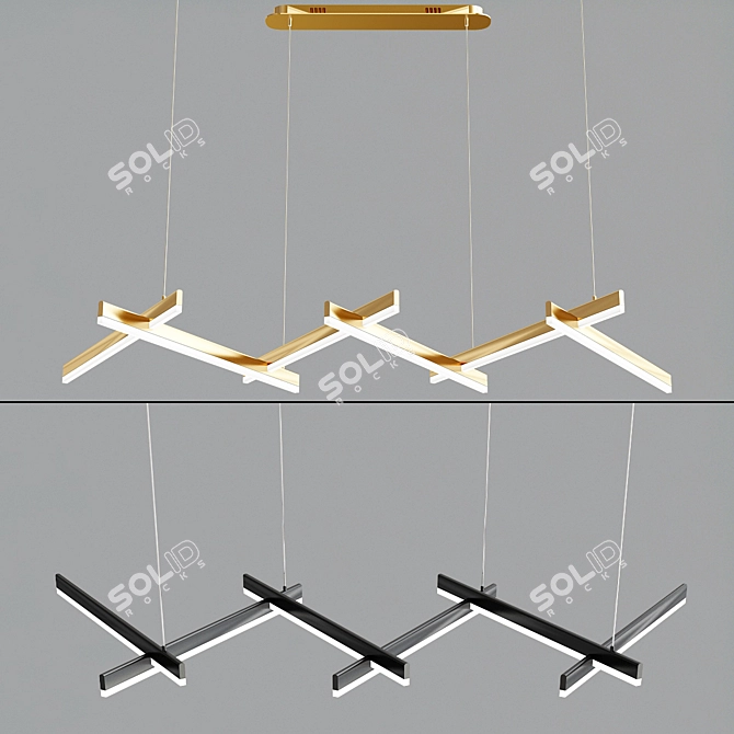 Italian Elegance: Basoni Hanging Chandelier 3D model image 2