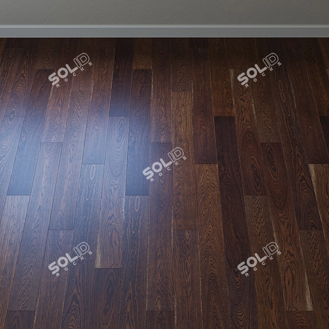 French Oak Chevron Parquet Board 3D model image 2