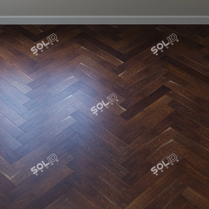 French Oak Chevron Parquet Board 3D model image 3